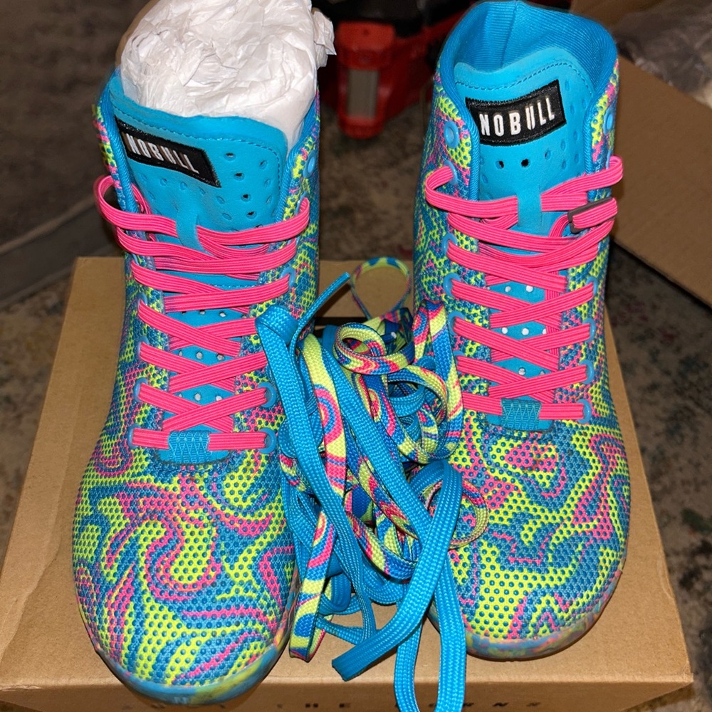 NOBULL HIGH TOP NEON SWIRLS w 6.5